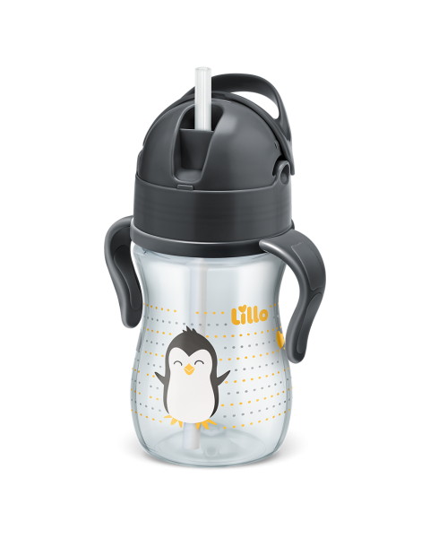 Copo Evolution com Canudo 240ml Lillo - Neutro