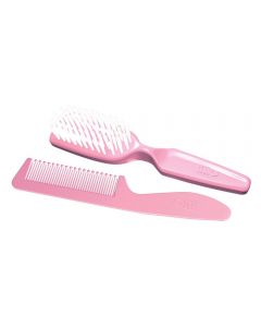 Conjunto de Escova e Pente Lillo - Rosa