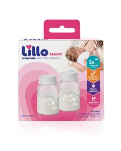 Kit 2 Potes para Armazenar Leite Materno Lillo