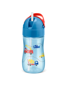 Copo Evolution com Canudo 300ml - Azul