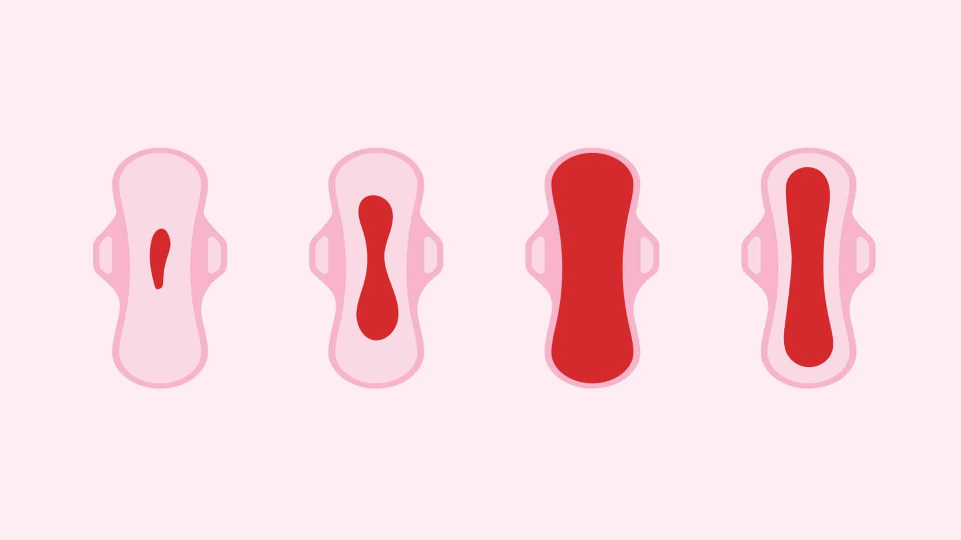 Ilustração de sangramento vaginal, como o lóquio
