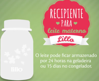 Recipiente para leite materno
